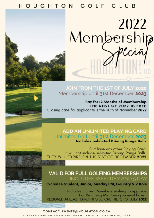 2022 Golf Membership Special